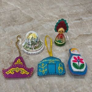 Colorful Kazakhstan Themed Christmas Ornaments Set